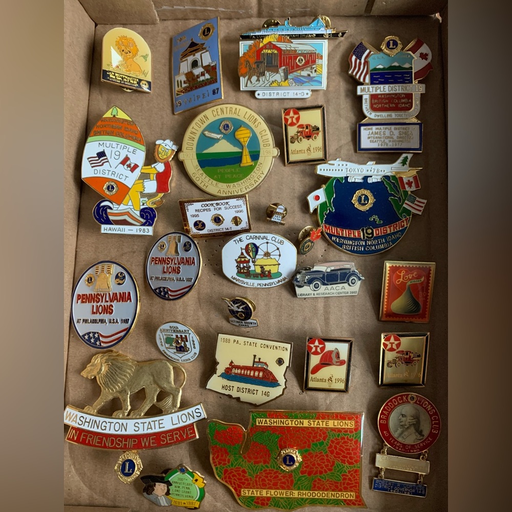 Pennsylvania Assorted Lions Club Pins